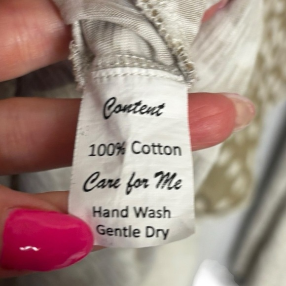 A RARE BIRD Lightweight Cotton Bambi Duster One Size Pockets BOHO Shabby Chic - Picture 9 of 12